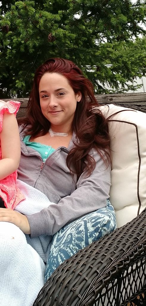 10 Days Post-Surgery. I was finally to a point where I could handle people's visits sitting up and my kids were home to cuddle their mom!